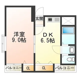 トルネード南住吉【1階】の間取り