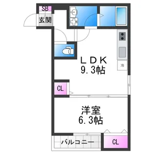 アート阪南町【3階】の間取り