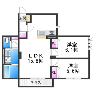 Demeure CreciaⅠ【1階】の間取り