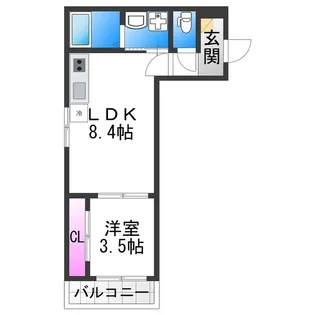 Tio Ruhe【2階】の間取り