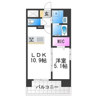 アストラルグラミ阿倍野【9階】の間取り