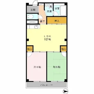 メゾン加美東【605号室】の間取り