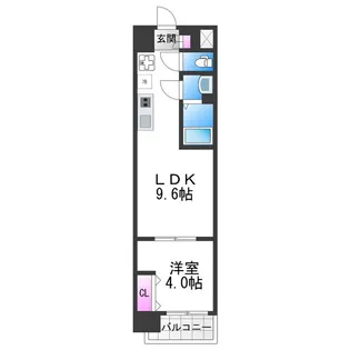 AND TERRACE 文の里【4階】の間取り