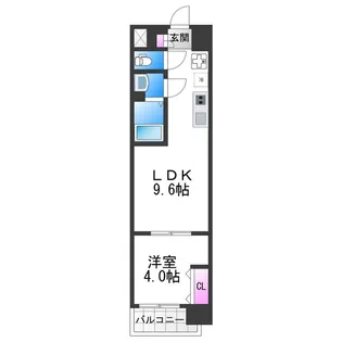 AND TERRACE 文の里【8階】の間取り