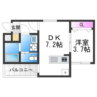 モアナ墨江【1階】の間取り