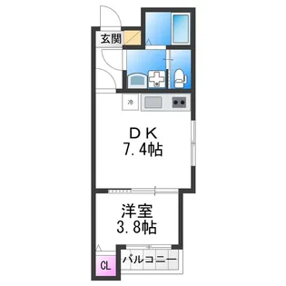 モアナ墨江【1階】の間取り