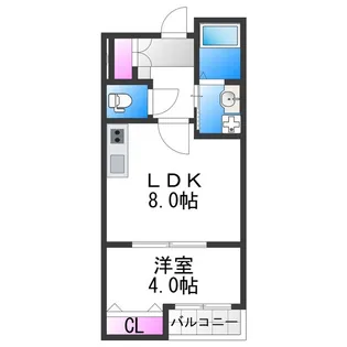 H−maison加美正覚寺XⅢ【2階】の間取り