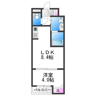 H−maison加美正覚寺XⅢ【3階】の間取り