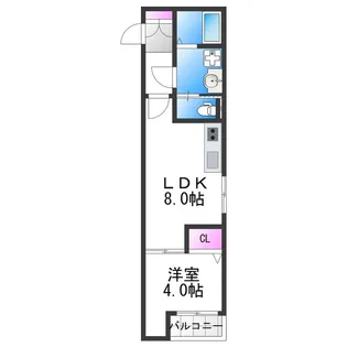 H−maison加美正覚寺XⅢ【3階】の間取り