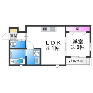 岩伸リバーコート住吉【3階】の間取り