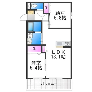 グレースメゾン背戸口【3階】の間取り