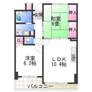 文の里ハイム【2階】の間取り