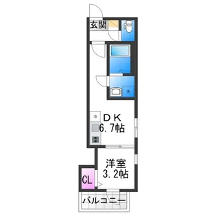 ハーモニーテラス平野西Ⅱ【3階】の間取り