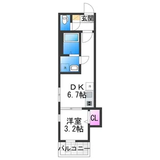 ハーモニーテラス平野西Ⅱ【1階】の間取り