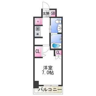 セレニテオズ北巽【2階】の間取り