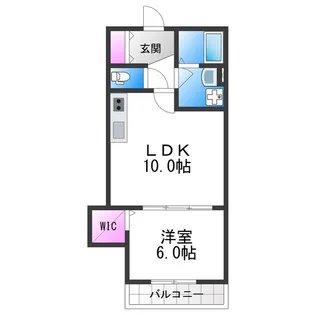 プロスパーコート住吉大社Ⅱ【1階】の間取り