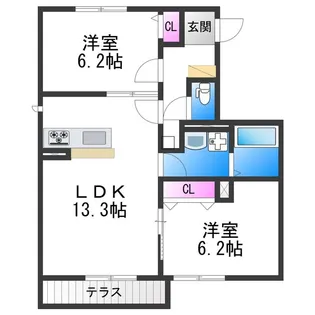 Demeure CreciaⅠ【1階】の間取り