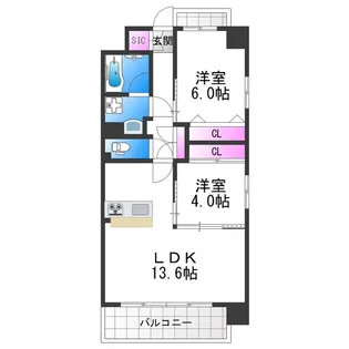 スプランディッドあびこ駅前【12階】の間取り