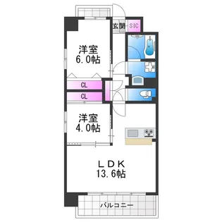 スプランディッドあびこ駅前【15階】の間取り