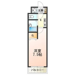 ボナール遠里小野【5階】の間取り