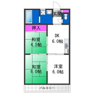 カワデンハイツⅢ【3階】の間取り