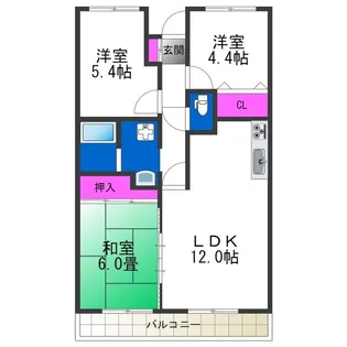 セゾンアルビレオ【2階】の間取り