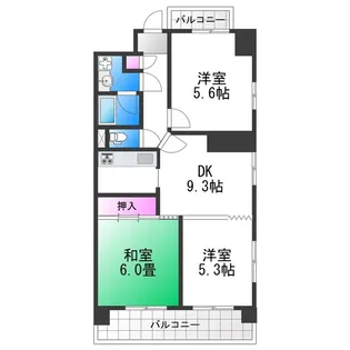 ベル・アーバニティ住吉清水丘【4階】の間取り
