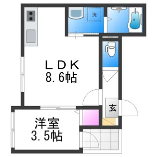 ハーモニーテラス今林【2階】の間取り