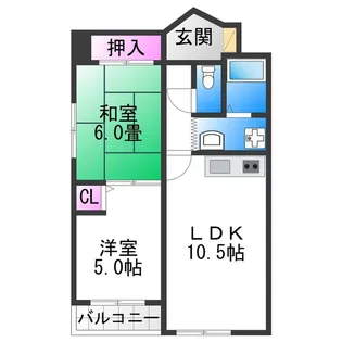 ドムール清水丘【2階】の間取り