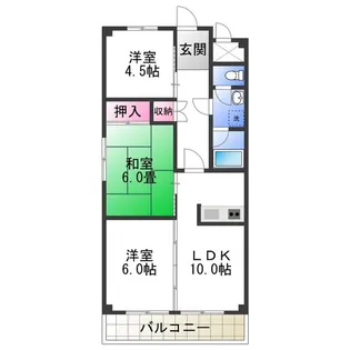 ドリーム中加賀屋【4階】の間取り