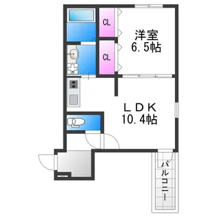 (仮称)フジパレス遠里小野二丁目Ⅱ【2階】の間取り
