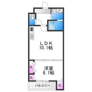 (仮称)フジパレス遠里小野二丁目Ⅱ【2階】の間取り