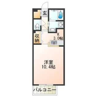 フラット桃ヶ池【1階】の間取り