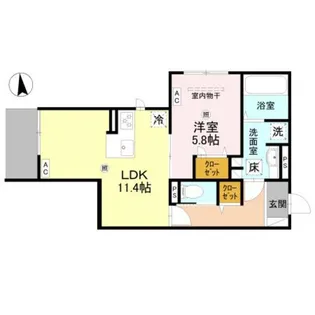 La Coeur北島【1階】の間取り