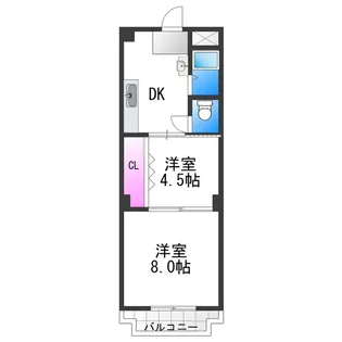 トーカイプラザ弐号館【3階】の間取り