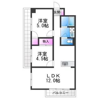 パークサイド南栄【5階】の間取り
