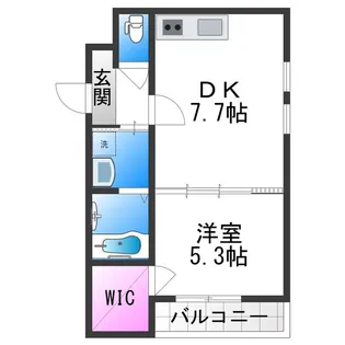 フジパレス平野西【205号室】の間取り