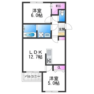 リアノーラ平野WEST【3階】の間取り