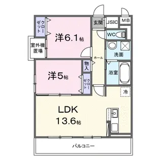 ヴィオラ住吉ノ杜【2階】の間取り