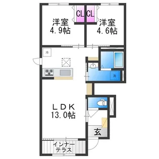 ティアレ【2階】の間取り