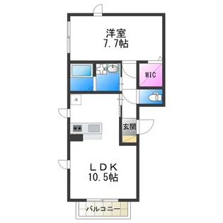 コンフォート住吉【301号室】の間取り