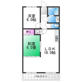 ナカノハイツ【3階】の間取り