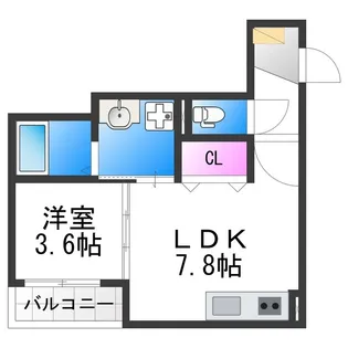 グランツ喜連【3階】の間取り