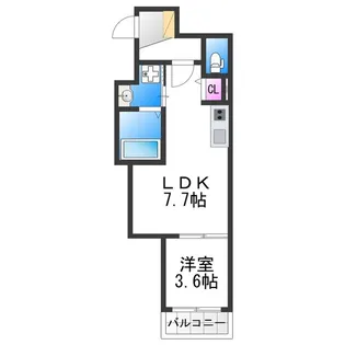 グランツ喜連【3階】の間取り
