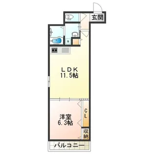 フジパレス今川Ⅲ番館【3階】の間取り