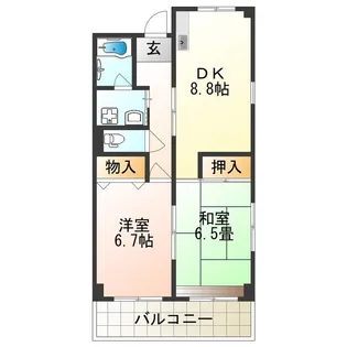 スギヒラハイツ【2階】の間取り
