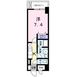 フォンテーヌ加賀屋【4階】の間取り