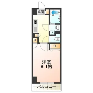 プライムタワー西今川【8階】の間取り