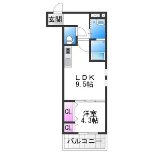 フジパレス今川公園東Ⅱ番館【1階】の間取り