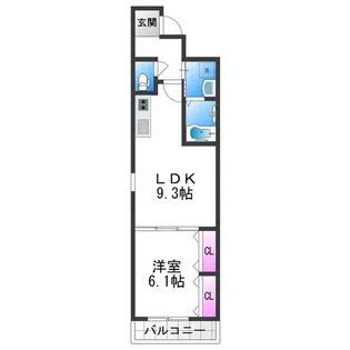 フジパレス今川公園東Ⅱ番館【3階】の間取り